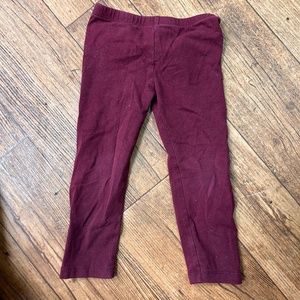 Old navy 3t burgundy leggings